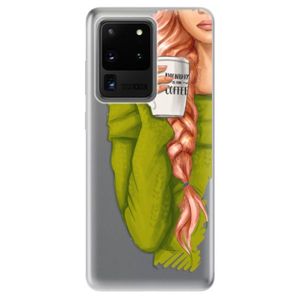 Odolné silikónové puzdro iSaprio - My Coffe and Redhead Girl - Samsung Galaxy S20 Ultra vyobraziť