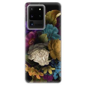Odolné silikónové puzdro iSaprio - Dark Flowers - Samsung Galaxy S20 Ultra vyobraziť