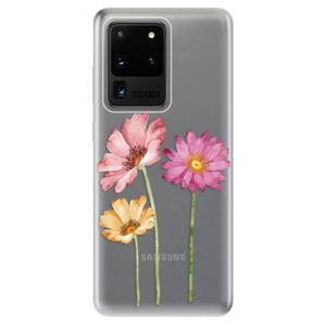 Odolné silikónové puzdro iSaprio - Three Flowers - Samsung Galaxy S20 Ultra vyobraziť