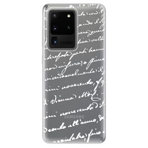 Odolné silikónové puzdro iSaprio - Handwriting 01 - white - Samsung Galaxy S20 Ultra vyobraziť