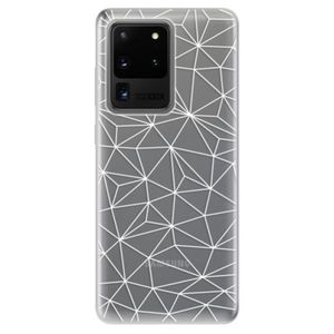 Odolné silikónové puzdro iSaprio - Abstract Triangles 03 - white - Samsung Galaxy S20 Ultra vyobraziť