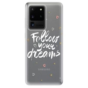 Odolné silikónové puzdro iSaprio - Follow Your Dreams - white - Samsung Galaxy S20 Ultra vyobraziť