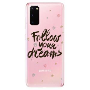 Odolné silikónové puzdro iSaprio - Follow Your Dreams - black - Samsung Galaxy S20 vyobraziť