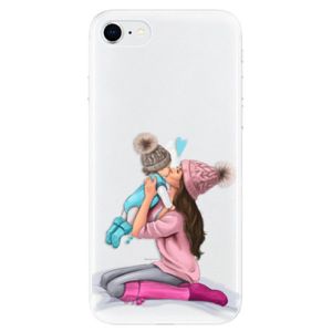 Odolné silikónové puzdro iSaprio - Kissing Mom - Brunette and Boy - iPhone SE 2020 vyobraziť