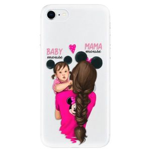 Odolné silikónové puzdro iSaprio - Mama Mouse Brunette and Girl - iPhone SE 2020 vyobraziť