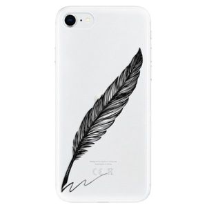 Odolné silikónové puzdro iSaprio - Writing By Feather - black - iPhone SE 2020 vyobraziť