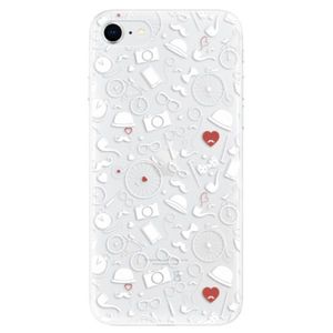 Odolné silikónové puzdro iSaprio - Vintage Pattern 01 - white - iPhone SE 2020 vyobraziť