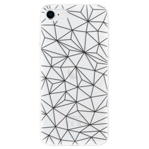 Odolné silikónové puzdro iSaprio - Abstract Triangles 03 - black - iPhone SE 2020 vyobraziť