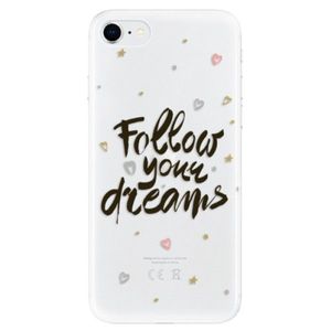 Odolné silikónové puzdro iSaprio - Follow Your Dreams - black - iPhone SE 2020 vyobraziť
