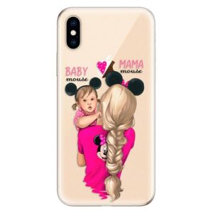 Odolné silikónové puzdro iSaprio - Mama Mouse Blond and Girl - iPhone XS vyobraziť