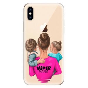 Odolné silikónové puzdro iSaprio - Super Mama - Boy and Girl - iPhone XS vyobraziť
