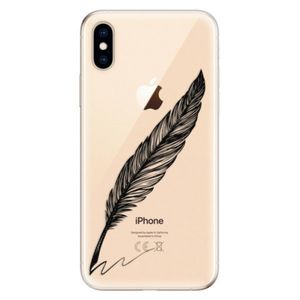 Odolné silikónové puzdro iSaprio - Writing By Feather - black - iPhone XS vyobraziť