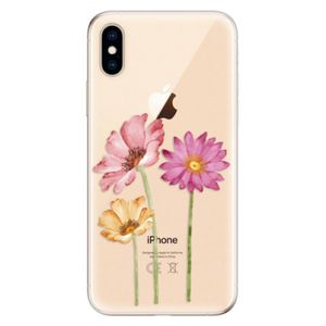 Odolné silikónové puzdro iSaprio - Three Flowers - iPhone XS vyobraziť