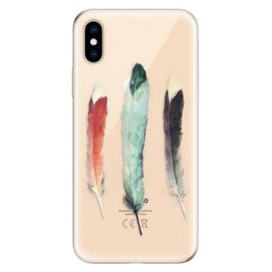 Odolné silikónové puzdro iSaprio - Three Feathers - iPhone XS vyobraziť