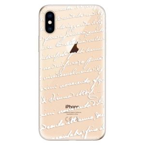 Odolné silikónové puzdro iSaprio - Handwriting 01 - white - iPhone XS vyobraziť