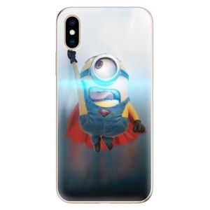 Odolné silikónové puzdro iSaprio - Mimons Superman 02 - iPhone XS vyobraziť