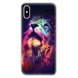 Odolné silikónové puzdro iSaprio - Lion in Colors - iPhone XS vyobraziť