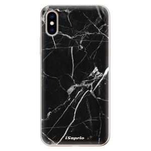 Odolné silikónové puzdro iSaprio - Black Marble 18 - iPhone XS vyobraziť