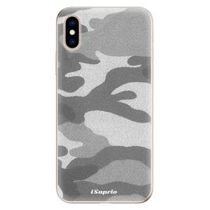 Odolné silikónové puzdro iSaprio - Gray Camuflage 02 - iPhone XS vyobraziť