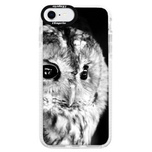 Silikónové puzdro Bumper iSaprio - BW Owl - iPhone SE 2020 vyobraziť