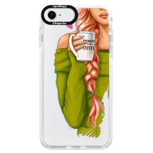 Silikónové puzdro Bumper iSaprio - My Coffe and Redhead Girl - iPhone SE 2020 vyobraziť