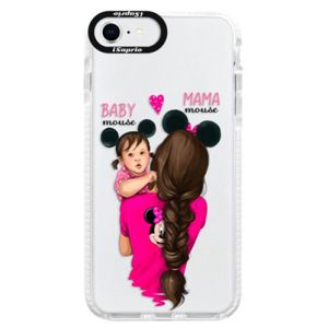 Silikónové puzdro Bumper iSaprio - Mama Mouse Brunette and Girl - iPhone SE 2020 vyobraziť
