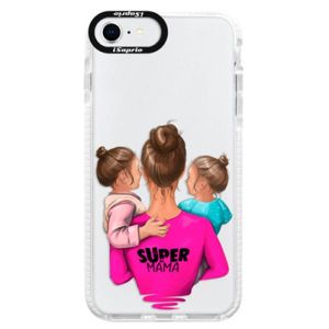 Silikónové puzdro Bumper iSaprio - Super Mama - Two Girls - iPhone SE 2020 vyobraziť