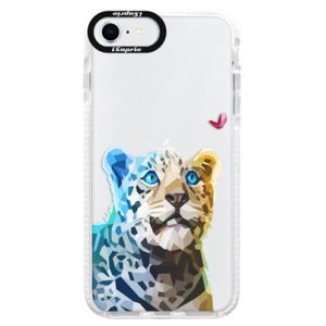 Silikónové puzdro Bumper iSaprio - Leopard With Butterfly - iPhone SE 2020 vyobraziť