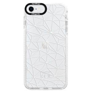 Silikónové puzdro Bumper iSaprio - Abstract Triangles 03 - white - iPhone SE 2020 vyobraziť