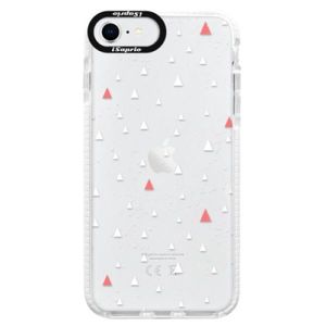 Silikónové puzdro Bumper iSaprio - Abstract Triangles 02 - white - iPhone SE 2020 vyobraziť