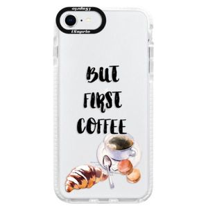 Silikónové puzdro Bumper iSaprio - First Coffee - iPhone SE 2020 vyobraziť
