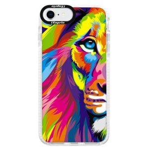 Silikónové puzdro Bumper iSaprio - Rainbow Lion - iPhone SE 2020 vyobraziť