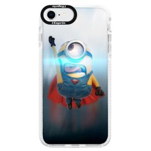 Silikónové puzdro Bumper iSaprio - Mimons Superman 02 - iPhone SE 2020 vyobraziť