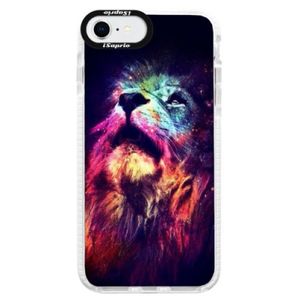 Silikónové puzdro Bumper iSaprio - Lion in Colors - iPhone SE 2020 vyobraziť
