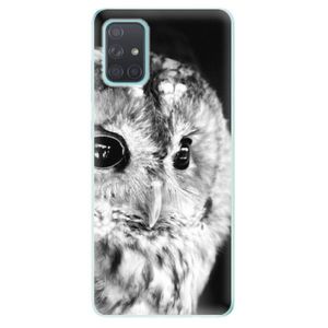 Odolné silikónové puzdro iSaprio - BW Owl - Samsung Galaxy A71 vyobraziť