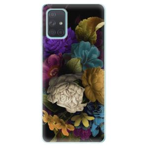 Odolné silikónové puzdro iSaprio - Dark Flowers - Samsung Galaxy A71 vyobraziť