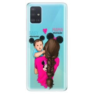 Odolné silikónové puzdro iSaprio - Mama Mouse Brunette and Boy - Samsung Galaxy A51 vyobraziť