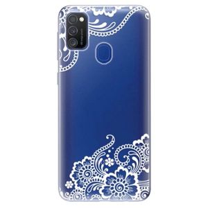 Odolné silikónové puzdro iSaprio - White Lace 02 - Samsung Galaxy M21 vyobraziť