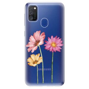 Odolné silikónové puzdro iSaprio - Three Flowers - Samsung Galaxy M21 vyobraziť