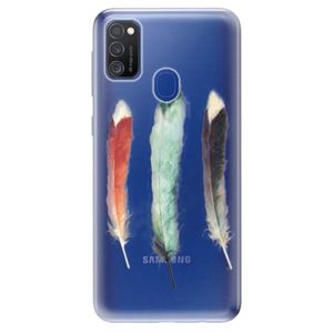 Odolné silikónové puzdro iSaprio - Three Feathers - Samsung Galaxy M21 vyobraziť