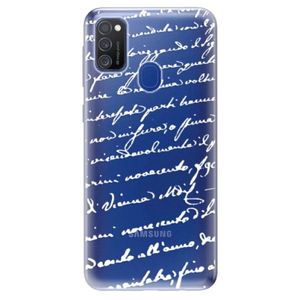 Odolné silikónové puzdro iSaprio - Handwriting 01 - white - Samsung Galaxy M21 vyobraziť