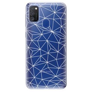 Odolné silikónové puzdro iSaprio - Abstract Triangles 03 - white - Samsung Galaxy M21 vyobraziť