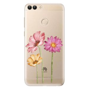 Odolné silikónové puzdro iSaprio - Three Flowers - Huawei P Smart vyobraziť