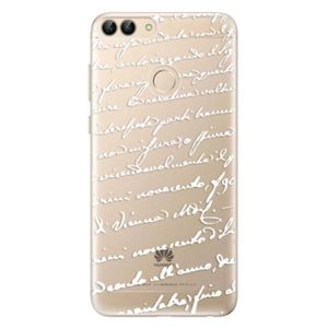 Odolné silikónové puzdro iSaprio - Handwriting 01 - white - Huawei P Smart vyobraziť