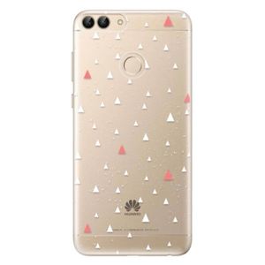 Odolné silikónové puzdro iSaprio - Abstract Triangles 02 - white - Huawei P Smart vyobraziť