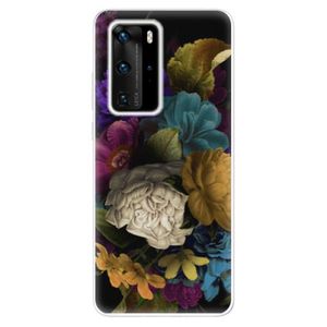 Odolné silikónové puzdro iSaprio - Dark Flowers - Huawei P40 Pro vyobraziť