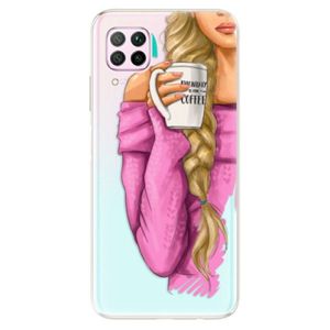 Odolné silikónové puzdro iSaprio - My Coffe and Blond Girl - Huawei P40 Lite vyobraziť
