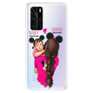 Odolné silikónové puzdro iSaprio - Mama Mouse Brunette and Girl - Huawei P40 vyobraziť