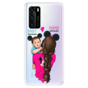 Odolné silikónové puzdro iSaprio - Mama Mouse Brunette and Boy - Huawei P40 vyobraziť