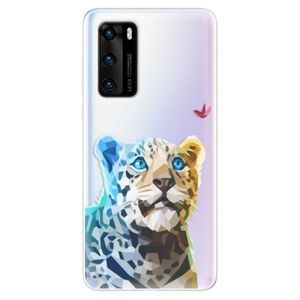 Odolné silikónové puzdro iSaprio - Leopard With Butterfly - Huawei P40 vyobraziť